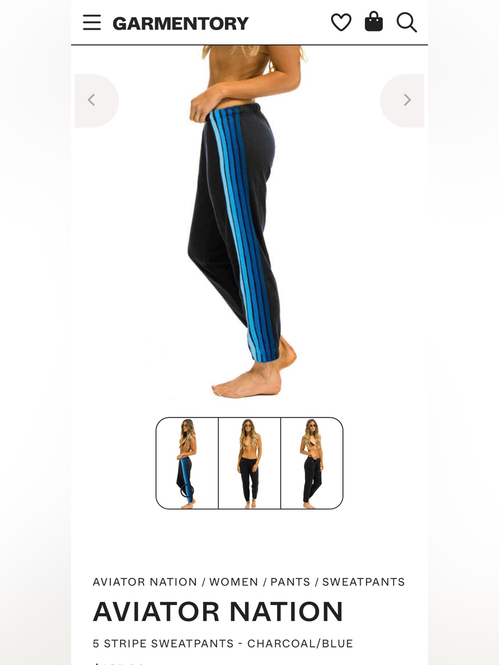 Aviator Nation Size Small Jogger With Blue Side Stripes